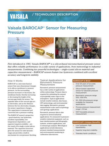 Vaisala BARocAp Sensor For Measuring Pressure - Thermo/Cense