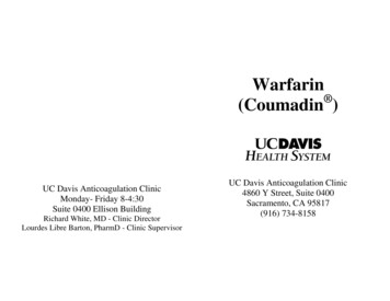 Warfarin (Coumadin ) - UC Davis
