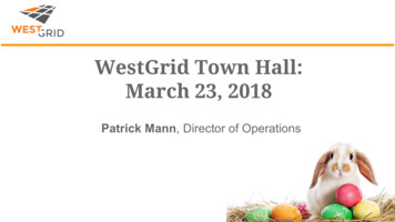 March 2018 WG Town Hall - WestGrid