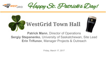 Friday, March 17, 2017 Happy St. Patrick's Day! - WestGrid