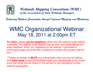 WMC Organizational Webinar - NAWM