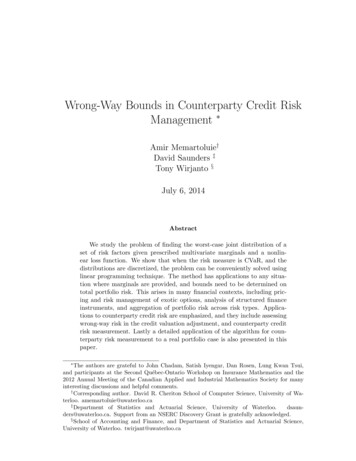 Wrong-Way Bounds In Counterparty Credit Risk Management