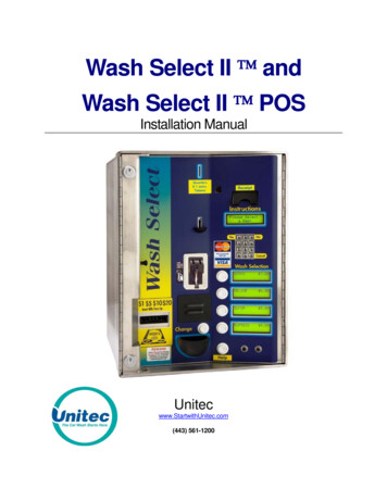 Wash Select II And Wash Select II POS - DRB
