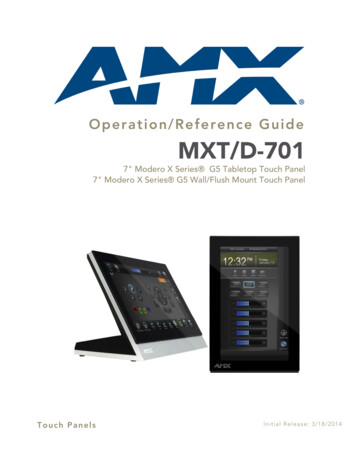 Operation/Reference Guide MXT/D-701 - Etilize