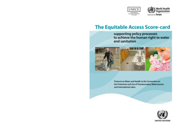 The Equitable Access Score-card - UNECE