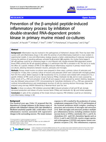RESEARCH Open Access Prevention Of The B-amyloid Peptide-induced .