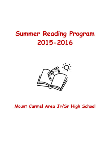2015-2016 Summer Reading Packet (2) - Mount Carmel Area High School