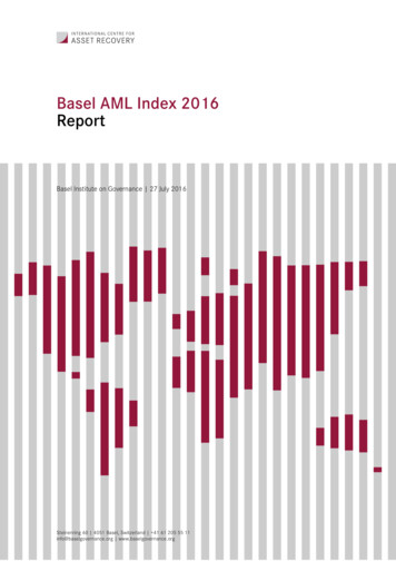 Basel AML Index Report 2016 Final - Institute On Governance