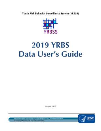 2019 National YRBS Data Users Guide - Centers For Disease Control And .