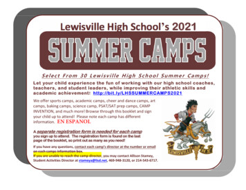 2021 Lewisville High School Summer Camps - Lisd