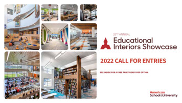 2022 CALL FOR ENTRIES - School Designs