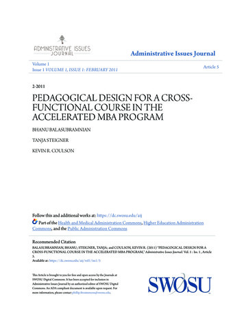 Pedagogical Design For A Cross-functional Course In The Accelerated Mba .