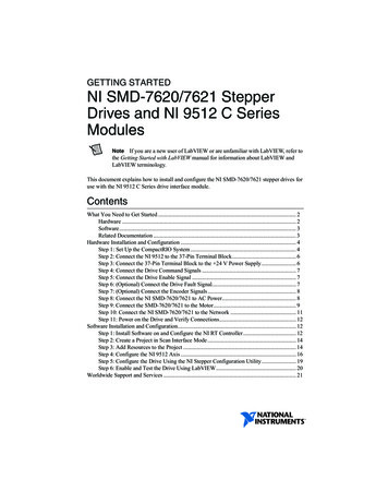 Getting Started NI SMD-7620/7621 Stepper Drives And NI 9512 C Series .