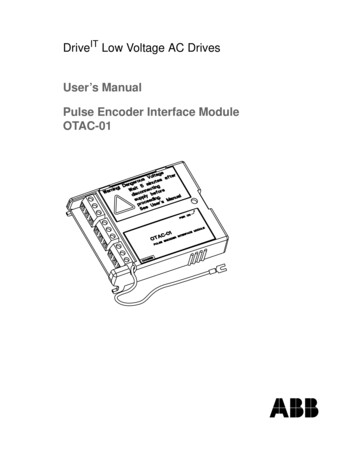 User's Manual Pulse Encoder Interface Module OTAC-01 - ABB