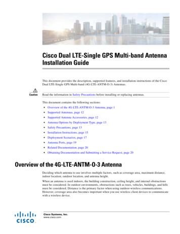Cisco Dual LTE-Single GPS Multi-band Antenna Installation Guide