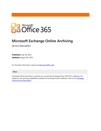 Microsoft Exchange Online Archiving - Lancord 
