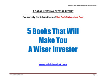 Five Books That Will Make You A Wiser Investor