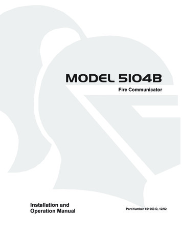 MODEL 5104B - Protection Systems Inc