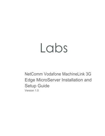 NetComm Vodafone MachineLink 3G Edge MicroServer Installation And Setup .