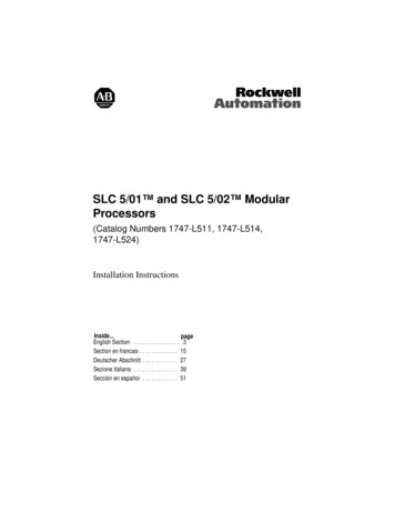 SLC 5/01 And SLC 5/02 Modular Processors - Farnell