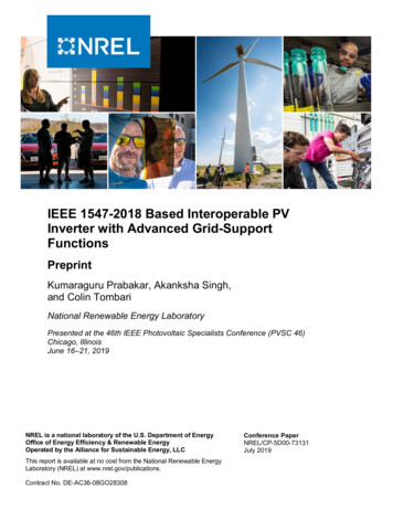 IEEE 1547-2018 Based Interoperable PV Inverter With Advanced . - NREL