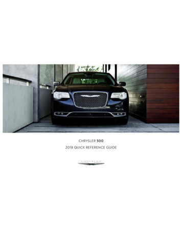 2018 Chrysler 300 Quick Reference Guide - Microsoft