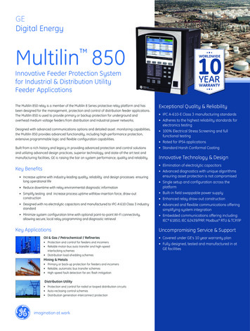 GE Digital Energy Multilin 850 - GE Grid Solutions