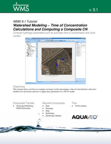 WMS 9.1 Tutorial Watershed Modeling Time Of Concentration . - Aquaveo