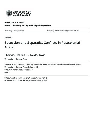 Secession And Separatist Conflict