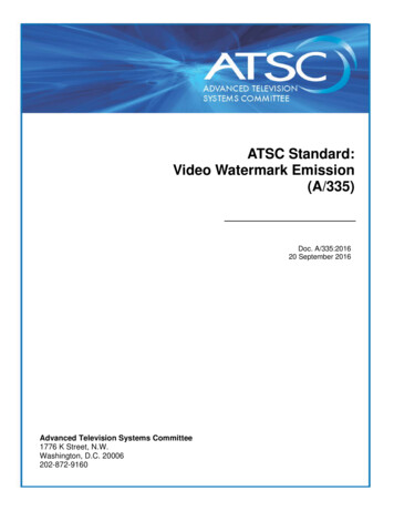 ATSC Standard: Video Watermark Emission (A/335)