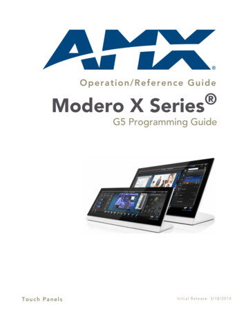 Modero X Series G5 Programming Guide - CNET Content