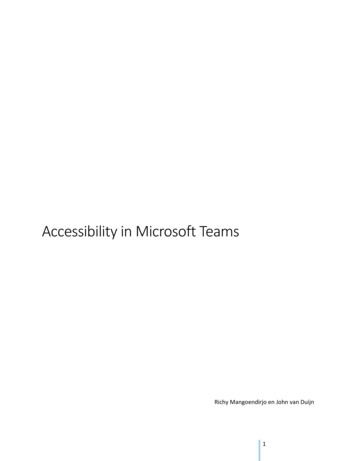 Accessibility In Microsoft Teams