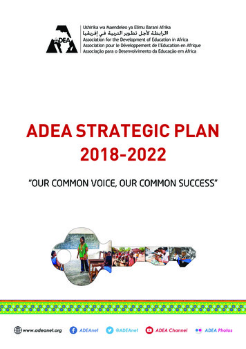 ADEA STRATEGIC PLAN 2018-2022 - Adeanet 