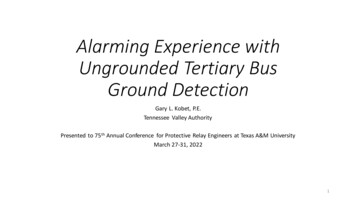 Alarming Experience With Ungrounded Tertiary Bus Ground Detection