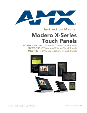 Instruction Manual - Modero X-Series Touch Panels