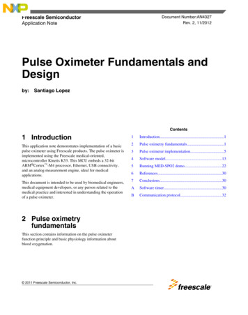 Pulse Oximeter - Fundamentals And Design - NXP