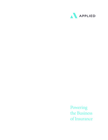 Powering The Business Of Insurance - Applied Systems