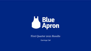 First Quarter 2021 Results - Blue Apron