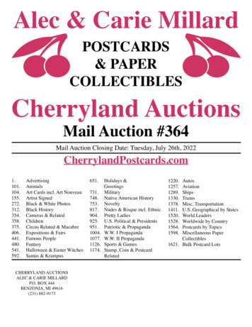 POSTCARDS & PAPER COLLECTIBLES Cherryland Auctions
