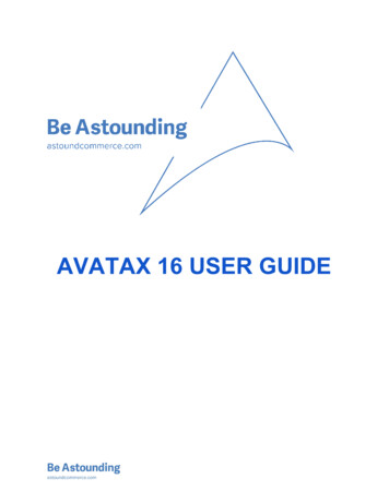 AVATAX 16 USER GUIDE - Astound Commerce