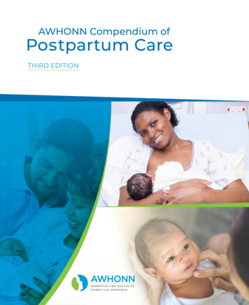 AWHONN Compendium Of Postpartum Care