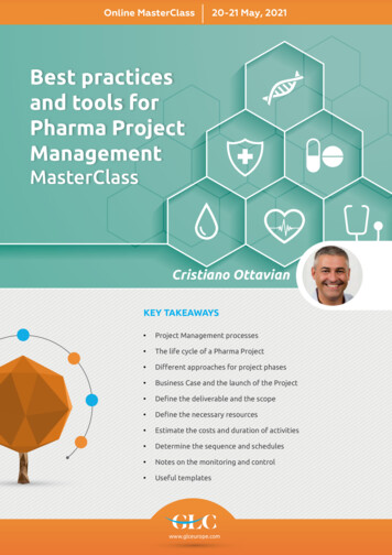Best Practices And Tools For Pharma Project Management