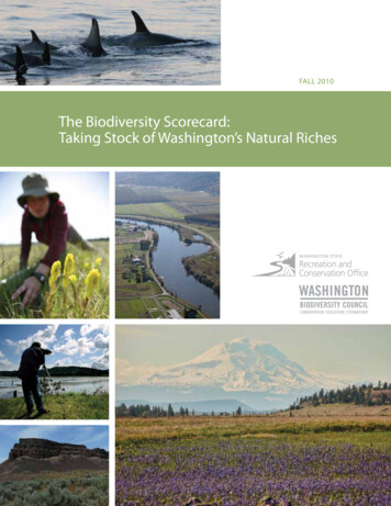The Biodiversity Scorecard: Taking Stock Of Washington's Natural Riches