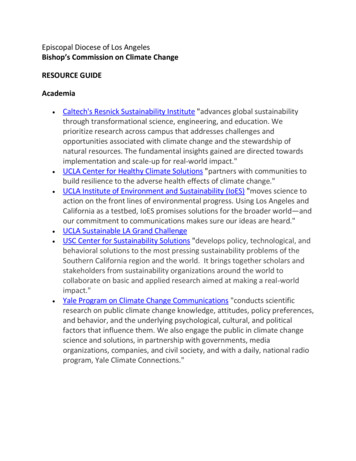 Episcopal Diocese Of Los Angeles Bishop's Commission On Climate Change