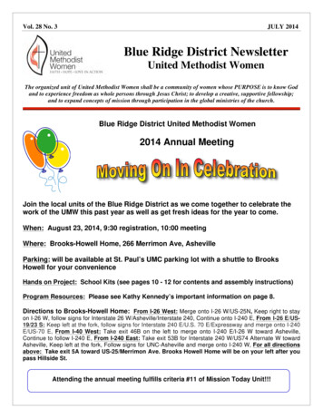 Blue Ridge District Newsletter - WNCC United Methodist Women