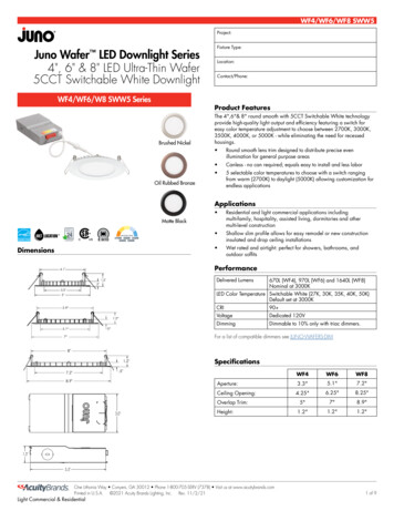 Fixture Ype: Uno Wafer LE Ownight Series 4 LED LtraThin Afer CCT . - DDS