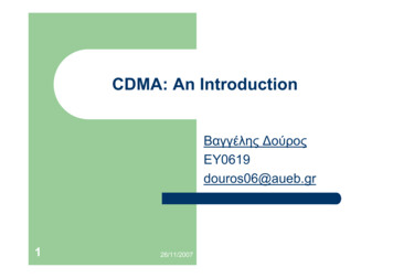 CDMA: An Introduction - Athens University Of Economics And Business