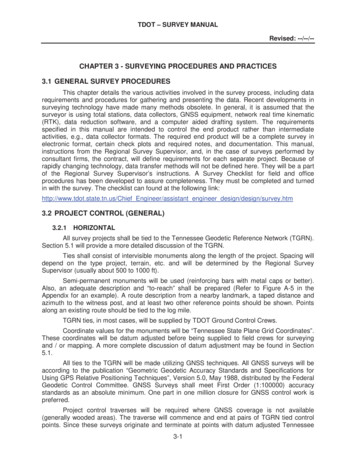 Chapter 3 - Surveying Procedures And Practices - Tennessee