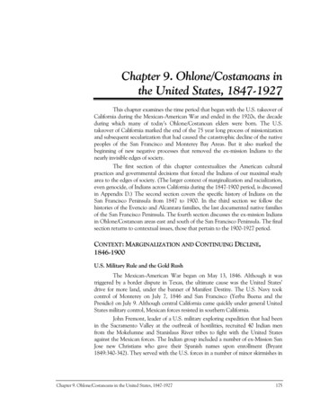 Chapter 9. Ohlone/Costanoans In The United States, 1847-1927