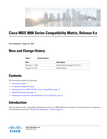 Cisco MDS 9000 Series Compatibility Matrix, Release 9